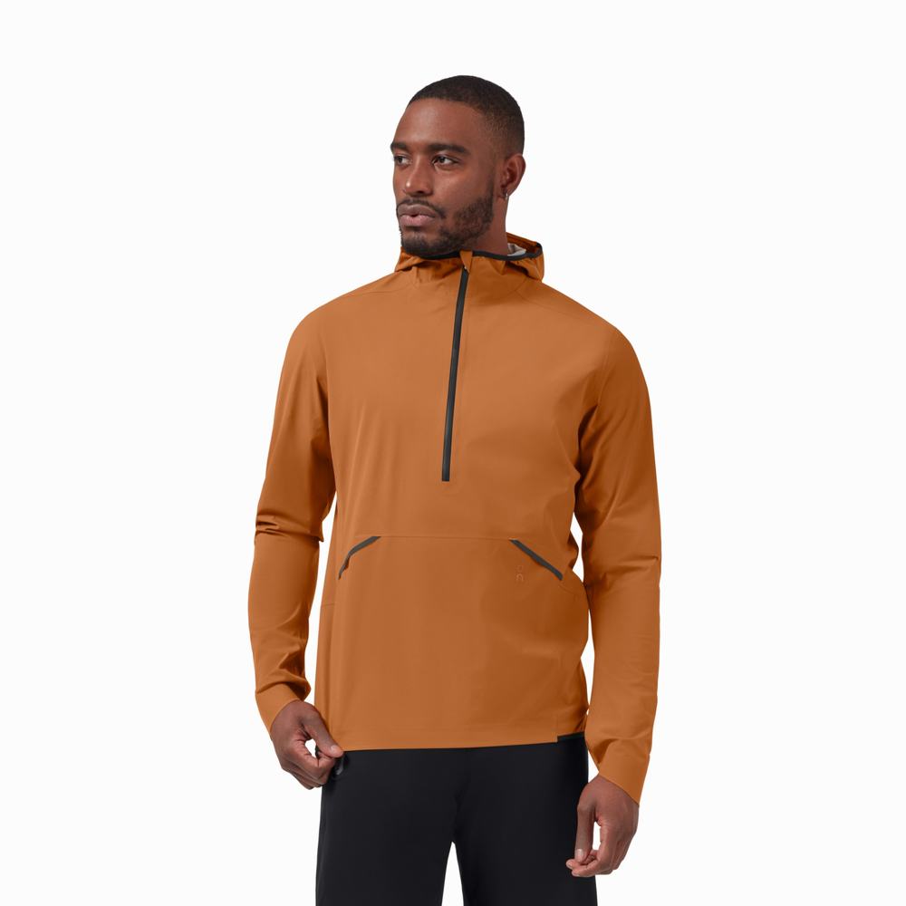 On Waterproof Anorak Jakker Herre Brune | WEAM-89526