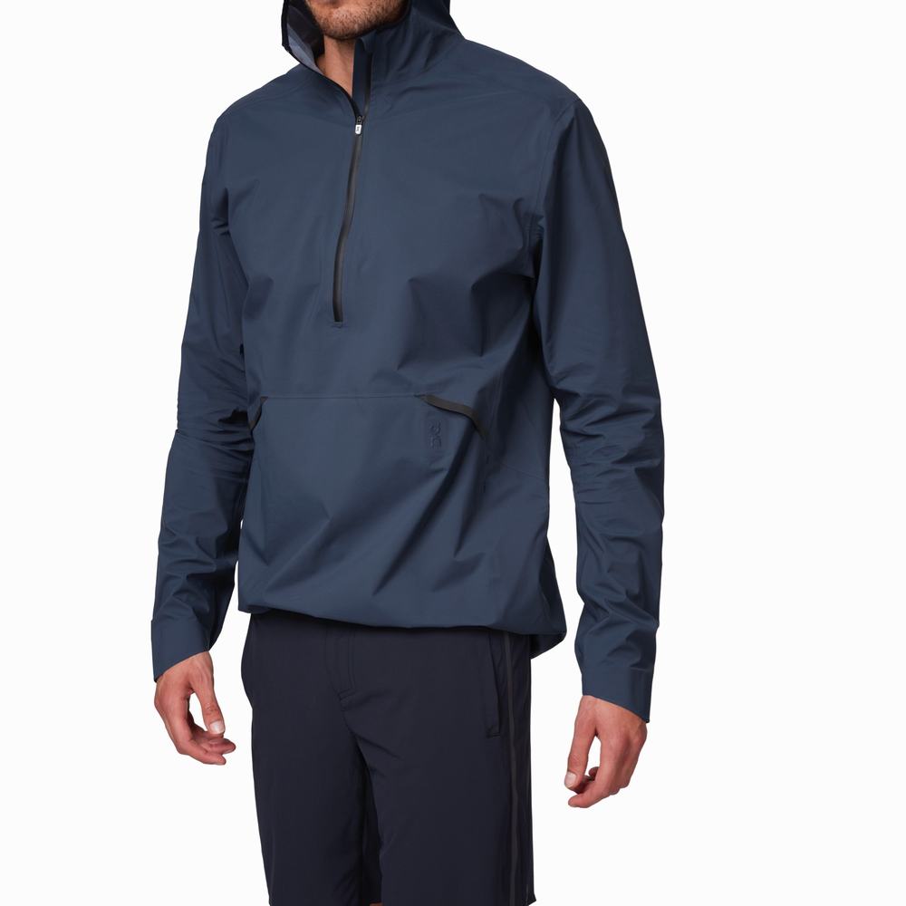 On Waterproof Anorak Jakker Herre Marineblå | UEDP-10365